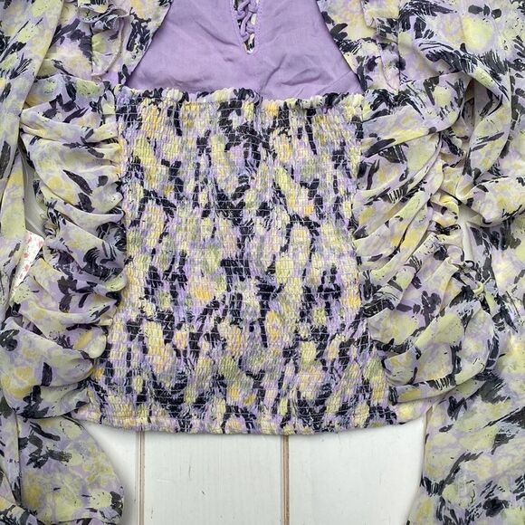 NWT Free People Mabel Printed Blouse - Picture 13 of 15